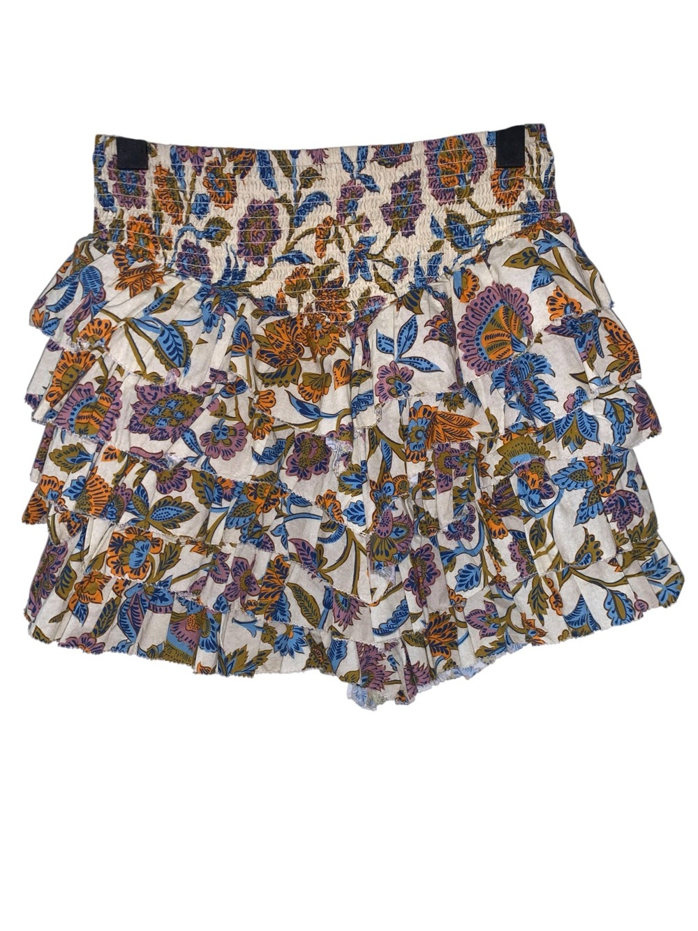 Love The Label Floral Tiered Ruffle Mini Skirt XS Boho Cottagecore - Picture 4 of 8